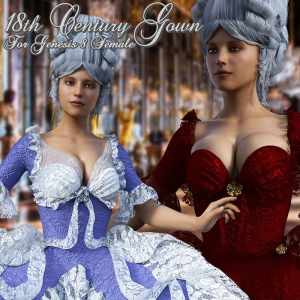 18th Century Gown for G8F 18th Century Gown for G8F