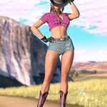 Wild West Cowgirl Outfit for Genesis 9 Feminine Wild West Cowgirl Outfit for Genesis 9 Feminine
