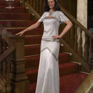 dForce 1920s Evening Gown Outfit for Genesis 8 Female(s) dForce 1920s Evening Gown Outfit for Genesis 8 Female(s)