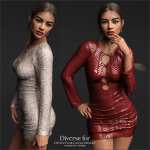 Diverse for D-Force Front Cut-out Dress for G8F and G8.1F Diverse for D-Force Front Cut-out Dress for G8F and G8.1F