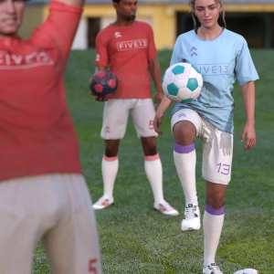 Kickabout Soccer Ball and Poses for Genesis 8 and 8.1 Male and Female Kickabout Soccer Ball and Poses for Genesis 8 and 8.1 Male and Female