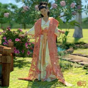 a93 – dForce Fantasy Hanfu for G8F a93 – dForce Fantasy Hanfu for G8F