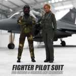 Fighter Pilot Suit for Genesis 9 Feminine & Masculine Fighter Pilot Suit for Genesis 9 Feminine & Masculine