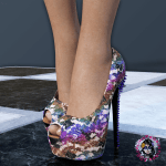 Sublime Fashion Peep Toe Platform Pumps with Spiked Heel Sublime Fashion Peep Toe Platform Pumps with Spiked Heel