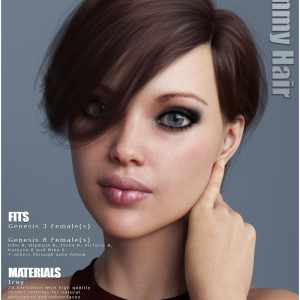 Ammy Hair for Genesis 3 and 8 Females Ammy Hair for Genesis 3 and 8 Females
