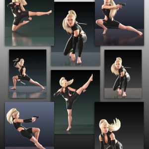 Fighting Action Poses for Genesis 9 and 8 Females Fighting Action Poses for Genesis 9 and 8 Females