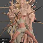 Viking Spear and Spear Poses for Genesis 8 and 8.1 Viking Spear and Spear Poses for Genesis 8 and 8.1
