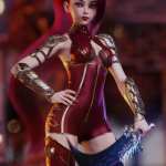 Crimson Dragon Outfit for Genesis 8 and 8.1 Females Crimson Dragon Outfit for Genesis 8 and 8.1 Females