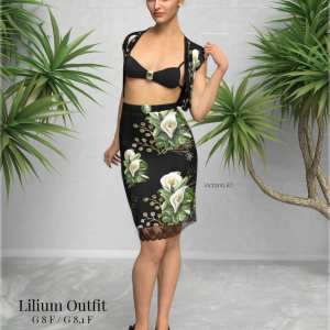 dForce – Lilium Outfit G8F dForce – Lilium Outfit G8F