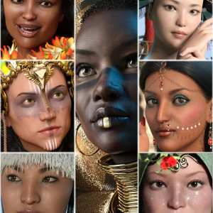 GHD Around The World – 10 plus 6 Faces for Genesis 8 and 8.1 Female GHD Around The World – 10 plus 6 Faces for Genesis 8 and 8.1 Female