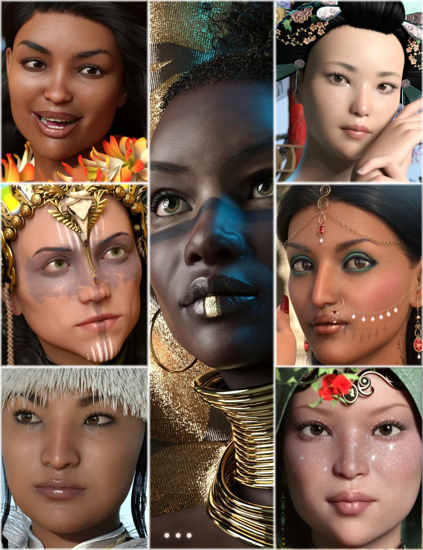 GHD Around The World – 10 plus 6 Faces for Genesis 8 and 8.1 Female GHD Around The World – 10 plus 6 Faces for Genesis 8 and 8.1 Female