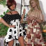 Playground Textures for dForce Ruffle BN Off Shoulder Dress Playground Textures for dForce Ruffle BN Off Shoulder Dress