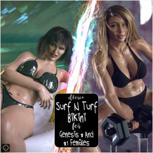 dForce Summer Surf N Turf Bikini for Genesis 8 and 8.1 Females dForce Summer Surf N Turf Bikini for Genesis 8 and 8.1 Females
