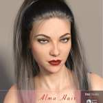 Alma Hair for Genesis 8 Female(s) Alma Hair for Genesis 8 Female(s)