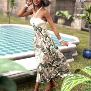 dForce Tropical Breeze Outfit for Genesis 8 Female(s) dForce Tropical Breeze Outfit for Genesis 8 Female(s)