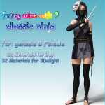 fantasy anime outfit 9 _ classic ninja for G8F fantasy anime outfit 9 _ classic ninja for G8F