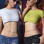 Charming Casual Denim Outfit Set for Genesis 8 and 8.1 Females Charming Casual Denim Outfit Set for Genesis 8 and 8.1 Females