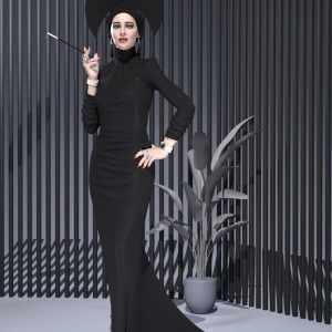 dForce Black Long Dress Outfit for Genesis 8.1 Female Bundle dForce Black Long Dress Outfit for Genesis 8.1 Female Bundle