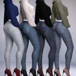 dForce Crop Sweater and Jeans Outfit Textures dForce Crop Sweater and Jeans Outfit Textures