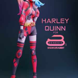 Harley Quinn For Genesis 8 and 8.1 Female Harley Quinn For Genesis 8 and 8.1 Female