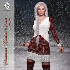JMR Christmas Knitted Dress for G3F or G8F JMR Christmas Knitted Dress for G3F or G8F