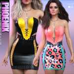 Phoenix Textures for dForce Wonder Dress G8F Phoenix Textures for dForce Wonder Dress G8F