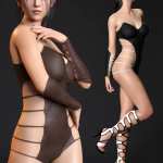 Strappy Suit Set for Genesis 8 and 8.1 Females Strappy Suit Set for Genesis 8 and 8.1 Females
