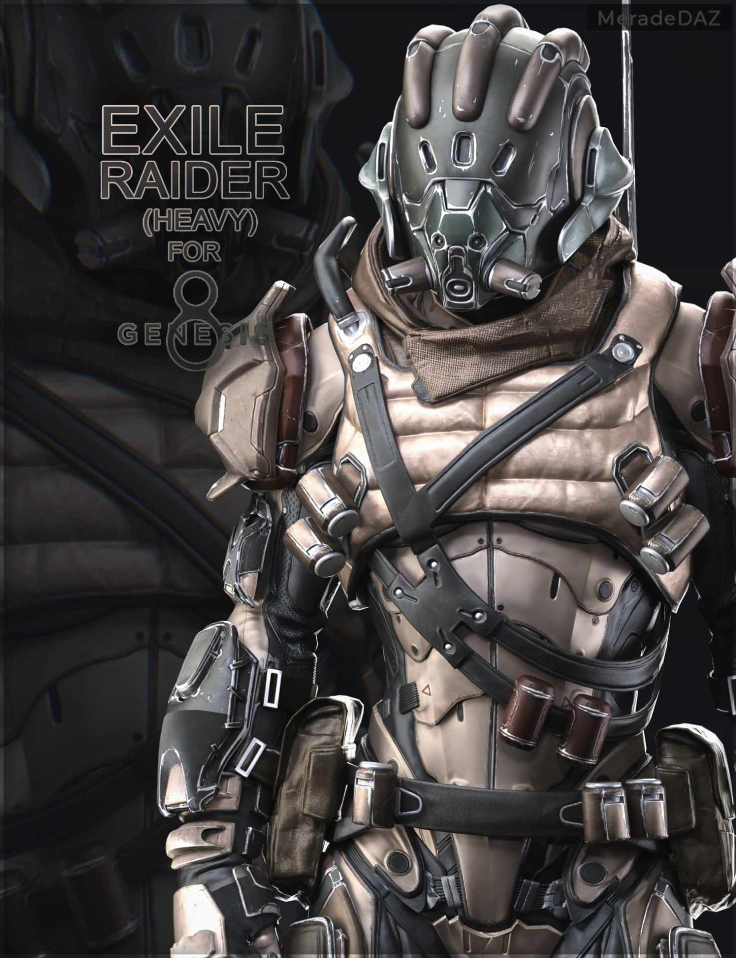 Exile Raider (Heavy) For Genesis 8 and 8.1 Male Exile Raider (Heavy) For Genesis 8 and 8.1 Male