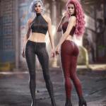 dForce Leather Outfit for Genesis 9, 8.1, and 8 dForce Leather Outfit for Genesis 9, 8.1, and 8
