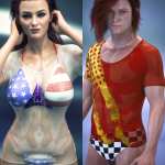 dForce Dynamic Wet Tshirt Bikini and Briefs for Genesis 9 Texture Add-On dForce Dynamic Wet Tshirt Bikini and Briefs for Genesis 9 Texture Add-On