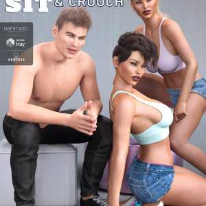 Z Utility Kneel Sit Crouch Poses for Genesis 3 and 8 Z Utility Kneel Sit Crouch Poses for Genesis 3 and 8