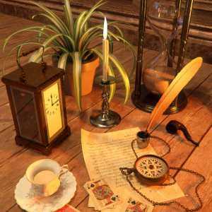 Victorian Study Clutter Victorian Study Clutter