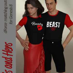 HisNHers dForce Matching Outfits for Genesis 8 HisNHers dForce Matching Outfits for Genesis 8