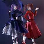 dForce Gothic Doll Outfit and Hair for Genesis 8 and 8.1 Female dForce Gothic Doll Outfit and Hair for Genesis 8 and 8.1 Female