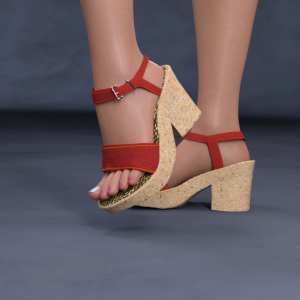 Heeled Cork Sandals for Genesis 8 Female(s) Heeled Cork Sandals for Genesis 8 Female(s)