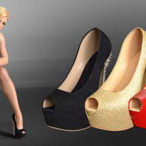 Peep Toe Platform Pumps with Spiked Heel for G8F and G8.1F Peep Toe Platform Pumps with Spiked Heel for G8F and G8.1F