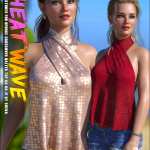Heatwave Textures for dForce Crossover Halter Top Heatwave Textures for dForce Crossover Halter Top