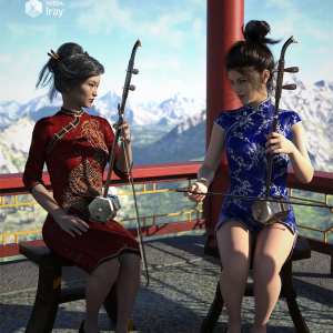 Chinese Erhu and Poses for Genesis 3 and 8 Female(s) Chinese Erhu and Poses for Genesis 3 and 8 Female(s)