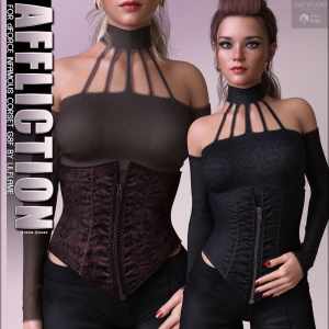 Affliction Textures for dForce Infamous Corset G8F Affliction Textures for dForce Infamous Corset G8F