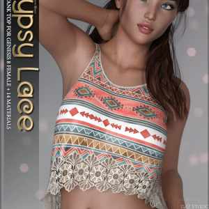 Gypsy Lace Tank for Genesis 8 Female Gypsy Lace Tank for Genesis 8 Female