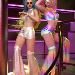 dForce Rave Party Outfit Textures dForce Rave Party Outfit Textures