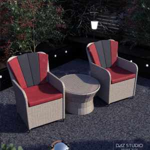 Contemporary Garden Furniture Set 02 Contemporary Garden Furniture Set 02