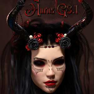 Crimson and Horns for Genesis 8.1 Female Crimson and Horns for Genesis 8.1 Female