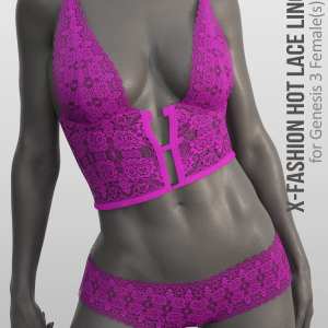 X-Fashion Hot Lace Lingerie for Genesis 8 Females X-Fashion Hot Lace Lingerie for Genesis 8 Females