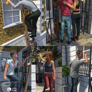 London Courtyard Poses and Props for Genesis 8 London Courtyard Poses and Props for Genesis 8