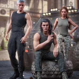dForce Urban Military Outfit for Genesis 9, 8.1, and 8 dForce Urban Military Outfit for Genesis 9, 8.1, and 8