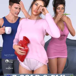 Z Cold and Flu – Props and Poses for Genesis 3 and 8 Z Cold and Flu – Props and Poses for Genesis 3 and 8