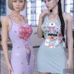 Kawaii Textures for dForce Tanked Dress Kawaii Textures for dForce Tanked Dress