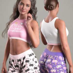 dForce Comfy Homewear Outfit for Genesis 8 and 8.1 Females dForce Comfy Homewear Outfit for Genesis 8 and 8.1 Females