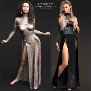 Diverse for D-Force Gothic Dress 2 for G8F and G8.1F Diverse for D-Force Gothic Dress 2 for G8F and G8.1F